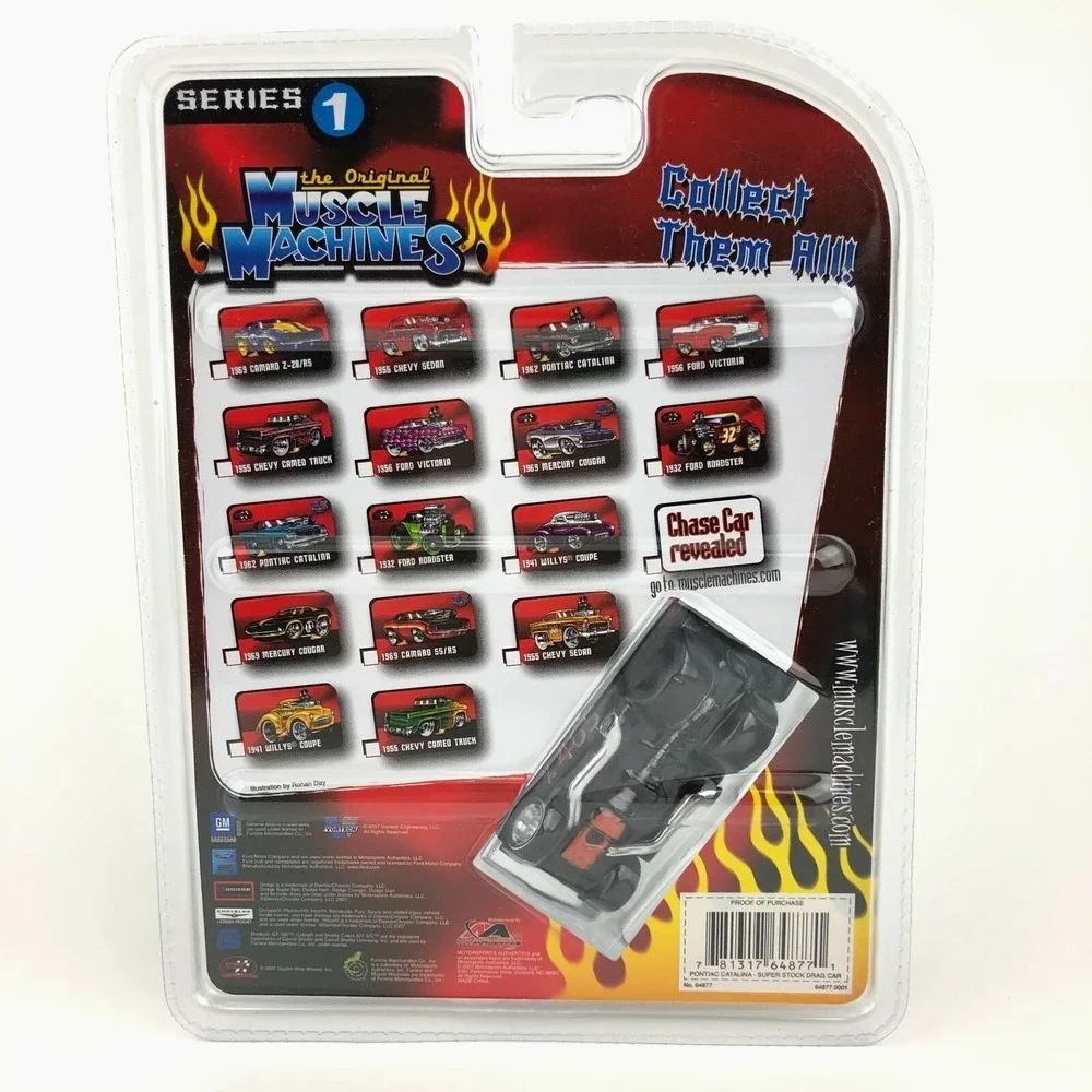 Muscle Machines 1962 62 Pontiac Catalina Car Black‎ Die Cast 1/64 The Original